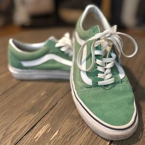 Men's Green Vans Canvas Shoes